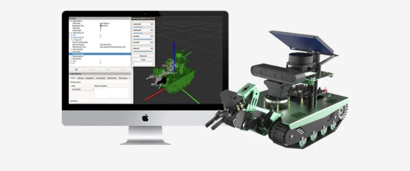 Robot éducatif à construire et programmer Transbot avec Raspberry Pi 4B 8GB, Lidar, caméra 3D, caméra HD, écran 7 pouces et bras robotique 3 DOF Yahboom