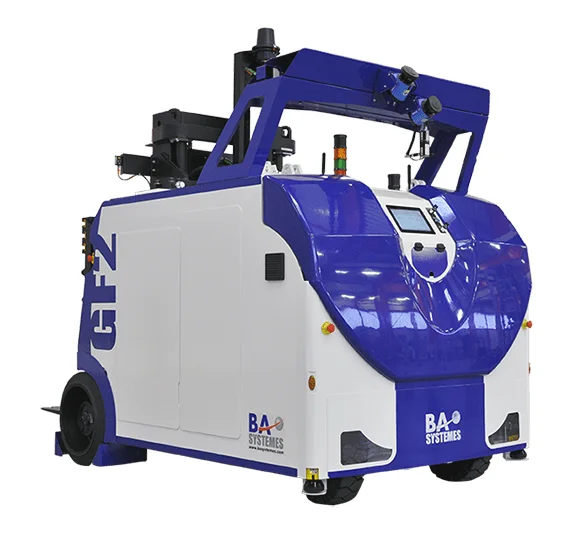 Base mobile robot AGV AMR Logistique Frontal GF 2 BA Systèmes