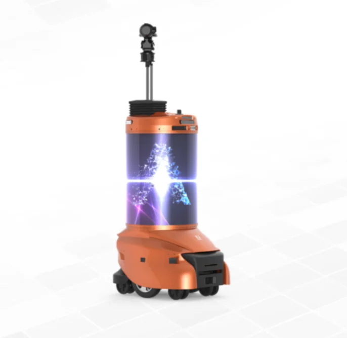 Base mobile robot AGV AMR Publicité publicitaire Omnibot ESI