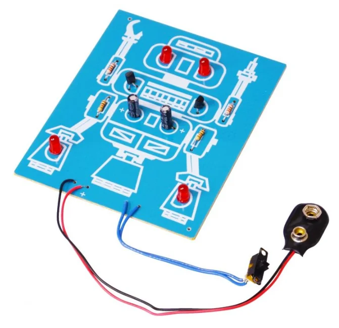 Kit à souder et programmer Robot LED clignotant objet décoratif