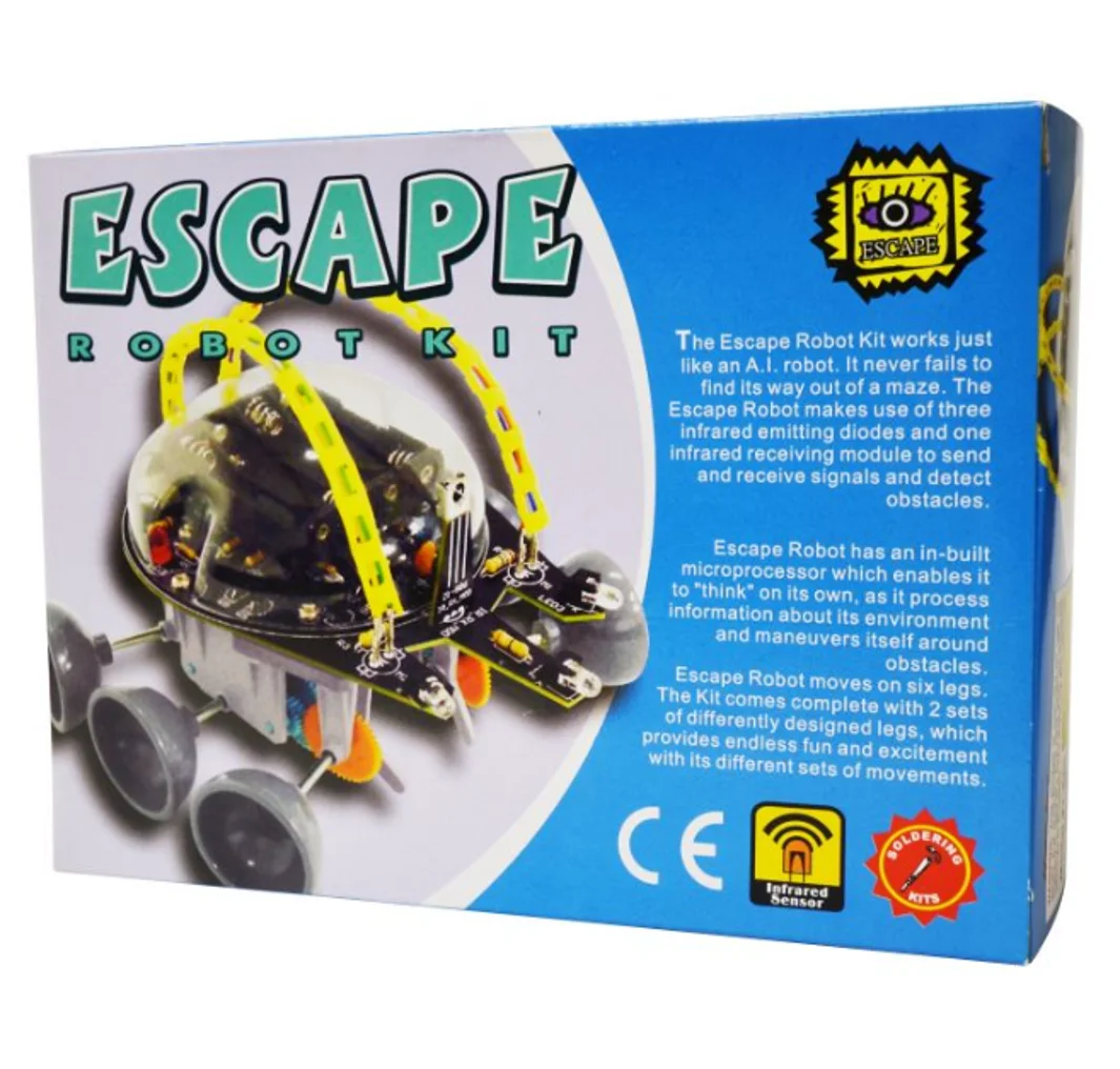 Kit robot à souder et programmer Robot d'évasion Edu-Science Edu-Toys jouet éducatif sciences
