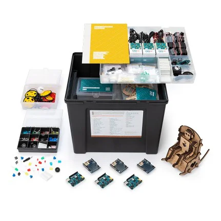 Kit Robot Arduino® Programme CTC 101, 6x Packs STEAM, 26x projets expériences, plate-forme en ligne, support pédagogique guidé + webinaire intégration commun & formation autonome