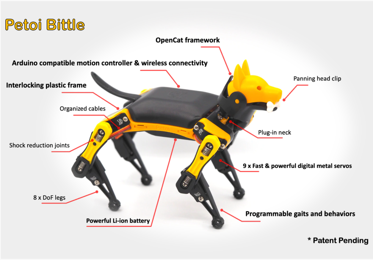 Robot Leobotics - Kit Robot Chat Mini Stem Loisir Open Source Bitlle Petoi Opencat A Monter Et A Programmer 3
