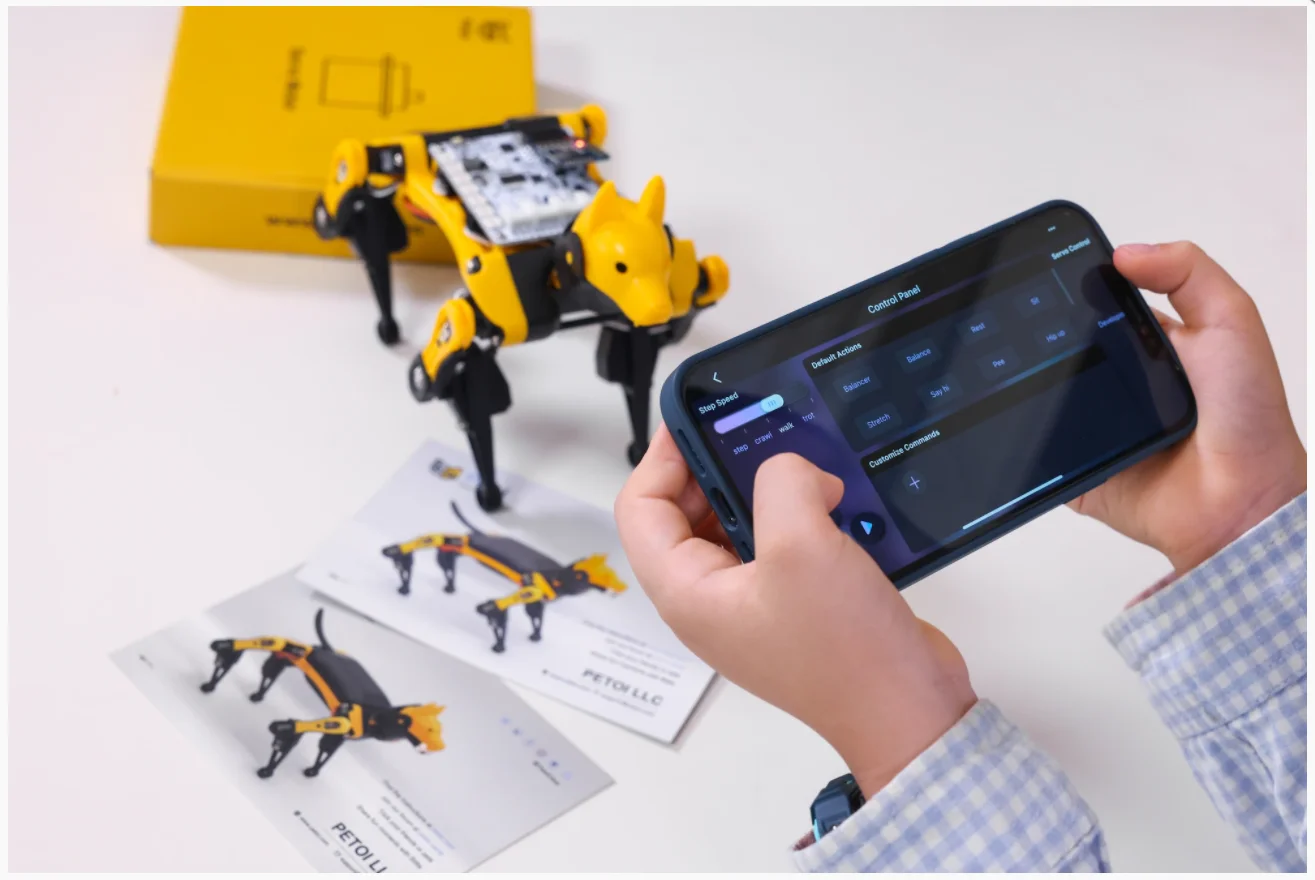 Kit robot chien mini STEM loisir open source Bittle PetOi OpenCat à monter et à programmer - Image 3