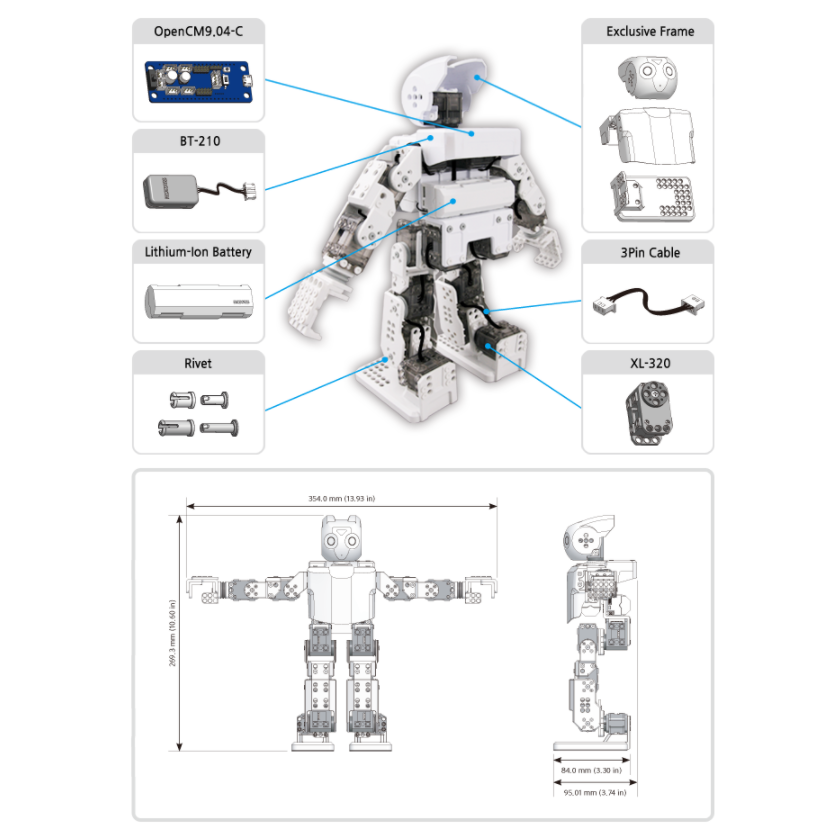 Robot Leobotics - Kit Robot Construction Programmation Jouet Educatif Humanoid Robotis Engineer Kit 1 Robotis Mini Intl 2