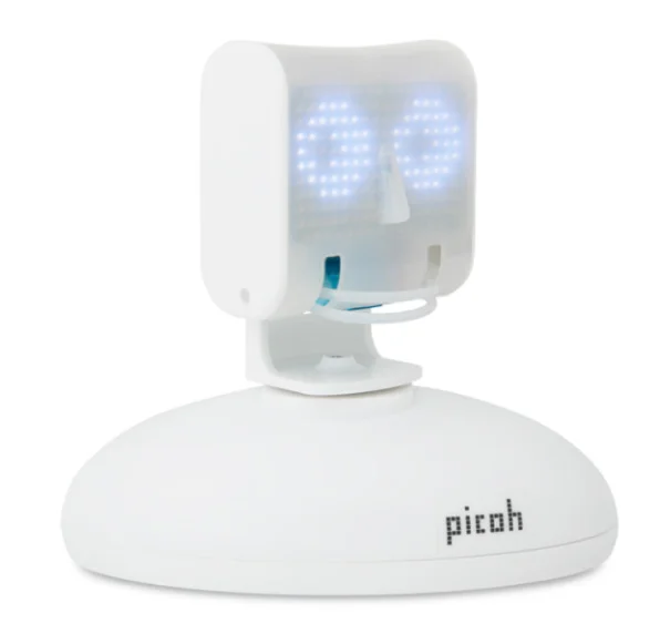 Kit robot éducatif construction programmation tête humanoide Picoh Ohbot (blanc / orange) Application Windows Python Scratch