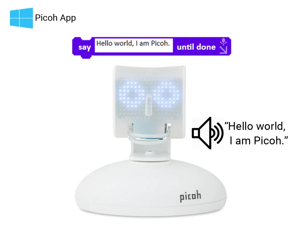 Kit robot éducatif construction programmation tête humanoide Picoh Ohbot (blanc / orange) Application Windows Python Scratch - Image 9