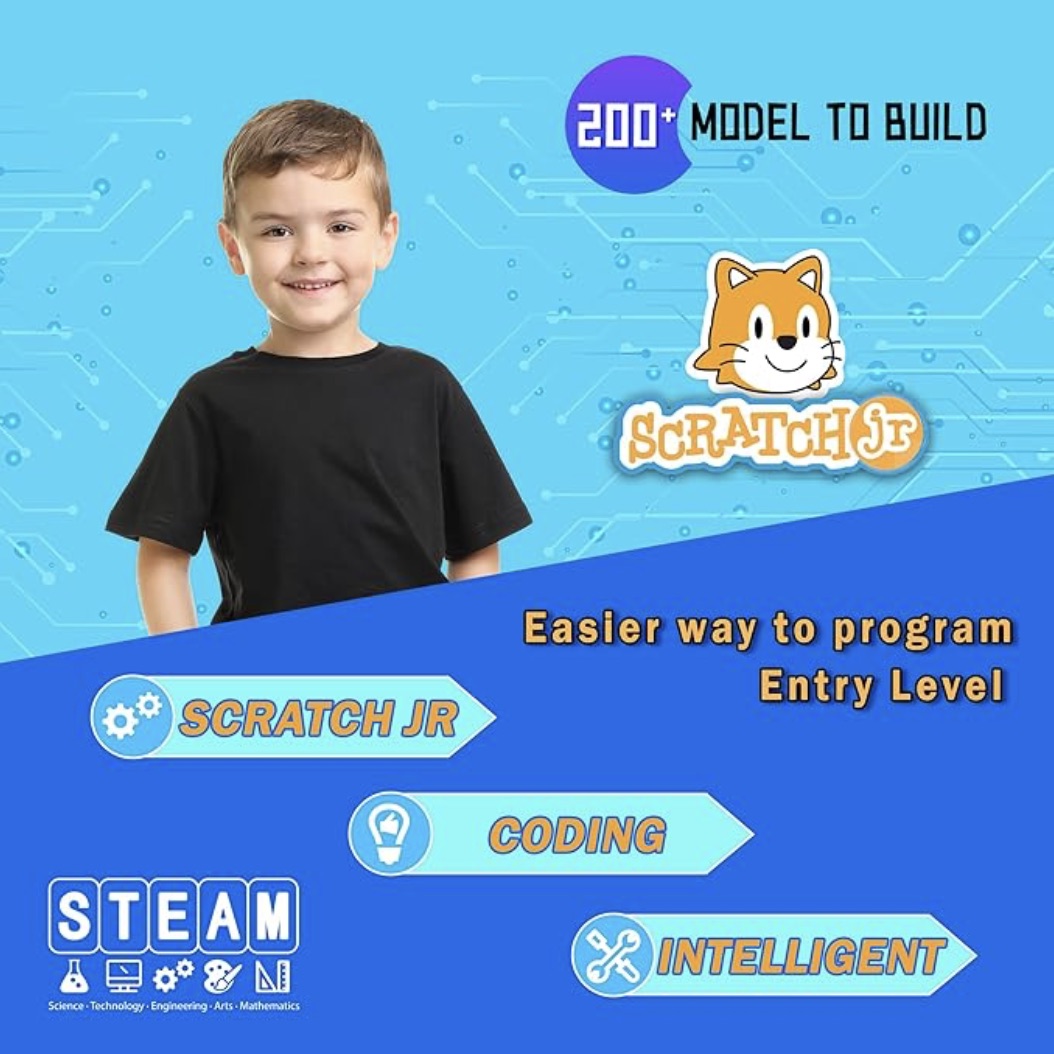 Robot Leobotics - Kit Robotique Construction Programmation 200 En 1 Scratch Junior Makerzoid 4