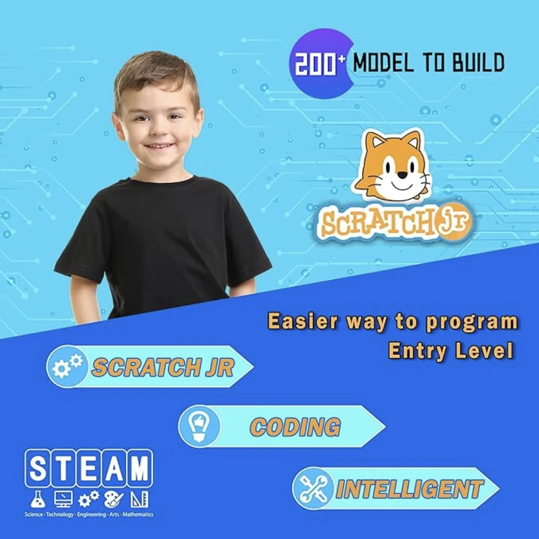 Kit robotique construction programmation apprentissage 200-en-1 Scratch Junior Makerzoid - Image 2