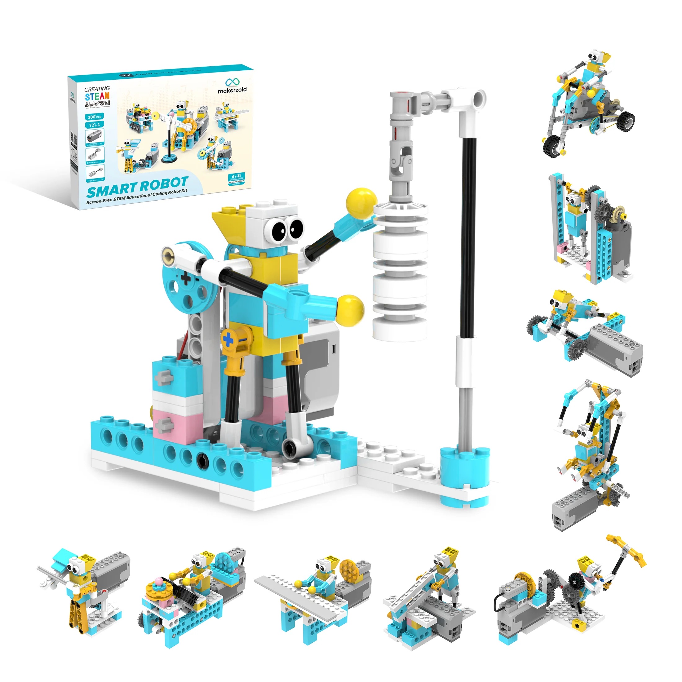 Robot Leobotics - Kit Robotique Construction Programmation 72 En 1 Stem Makerzoid 1