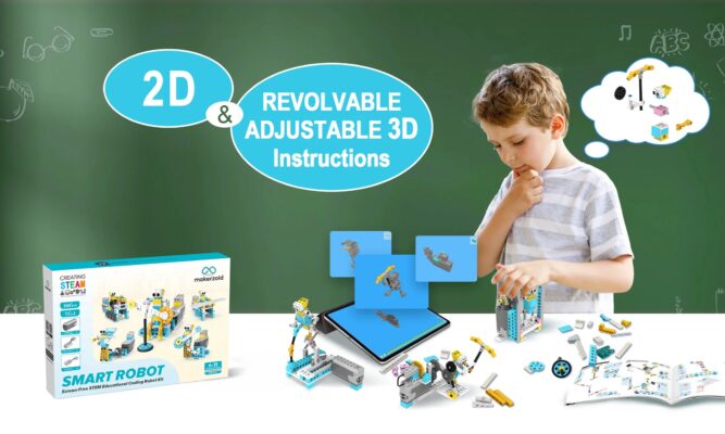 Kit de robotique construction programmation 72-en-1 STEM Makerzoid