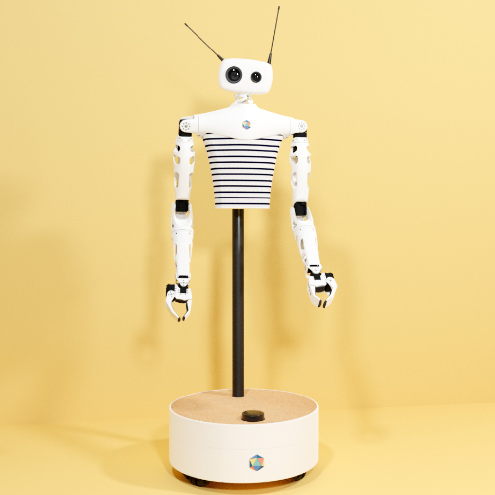Robot Leobotics - Plate Forme Educativemonter Programmer Robotique Humanoide Open Source Interaction Personne Manipulation Objet Reachy Pollen Robotics Base Mobile 1