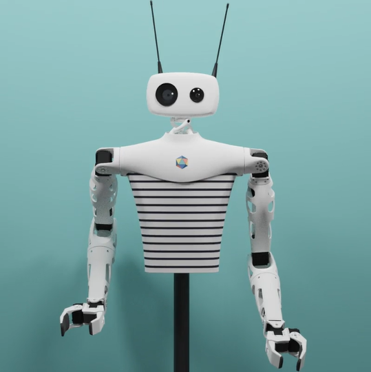 Robot Leobotics - Plate Forme Robotique Humanoide Open Source Programmable Python Reachy Pollen Robotics Interaction Personne Manipulation Objet 1