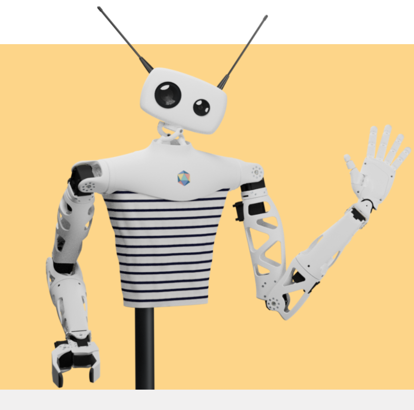 Robot Leobotics - Plate Forme Robotique Humanoide Open Source Programmable Python Reachy Pollen Robotics Interaction Personne Manipulation Objet 2