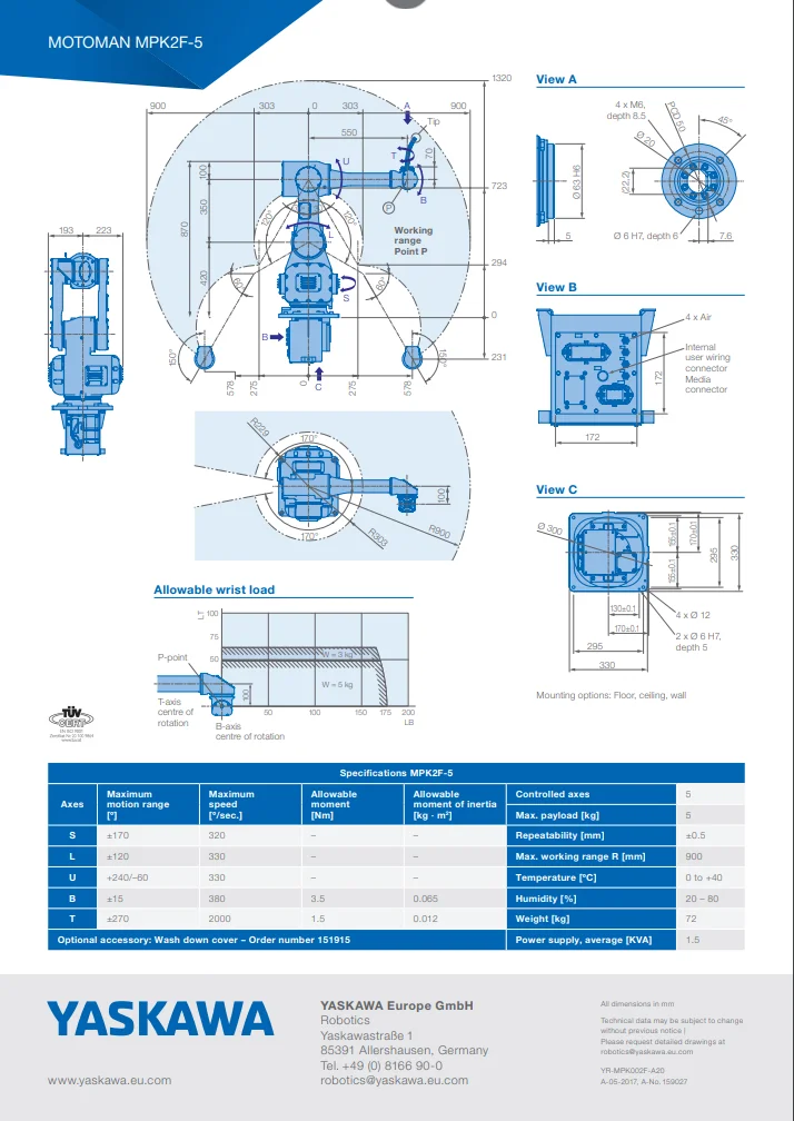 Robot 5 axes industriel Motoman MPK2F-5 Yaskawa - Image 2