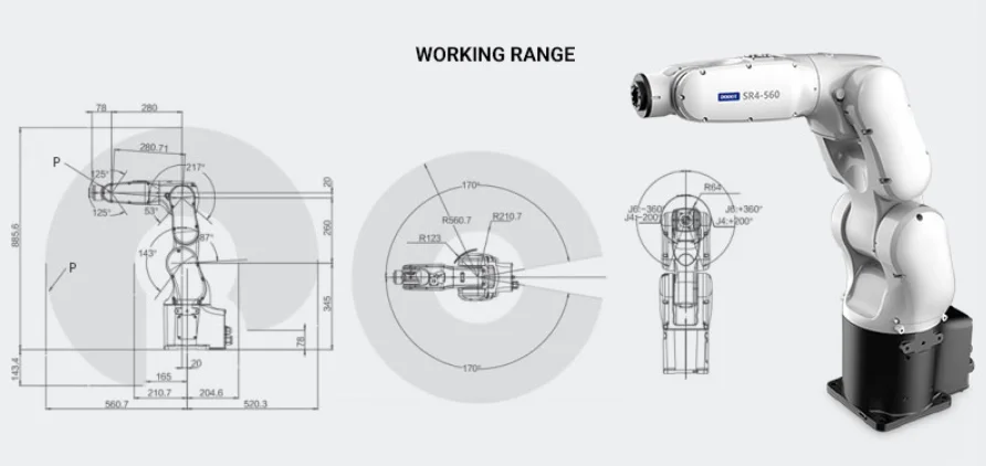 Robot 6 axes industriel Dobot SR4 560 - Image 2