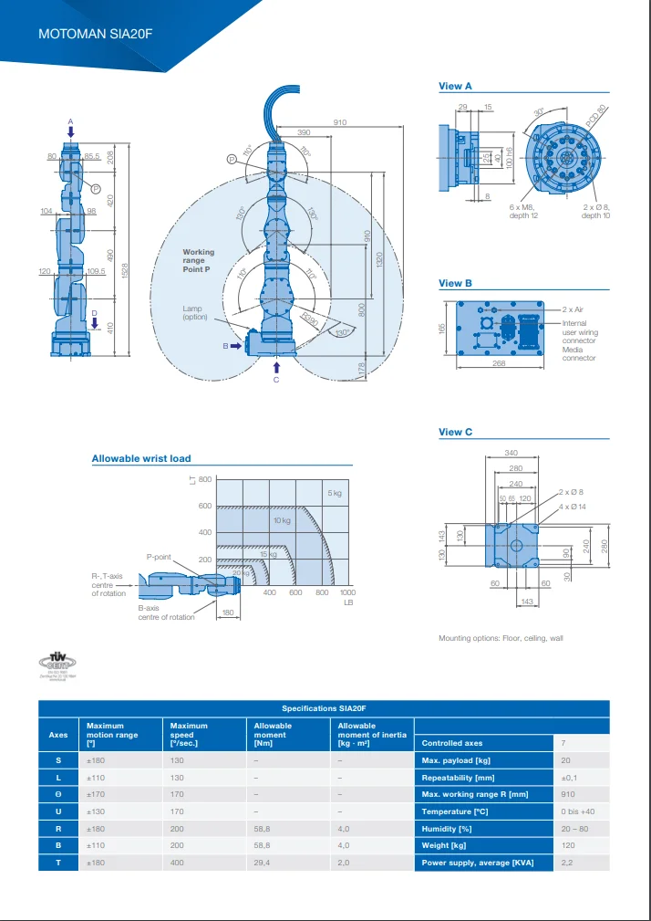 Robot 7 axes industriel Motoman SIA20F Yaskawa - Image 2