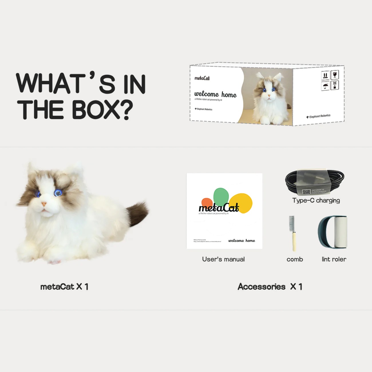 Robot Leobotics - Robot Animal Compagnie Chat Metacat Elephant Robotics 3