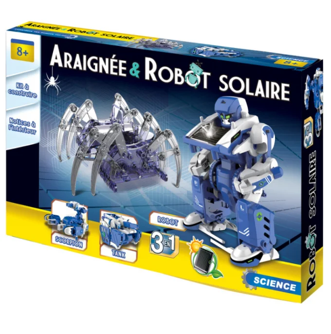 Robot araignée + robot solaire 3 en 1 construction