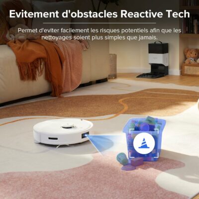 Robot Aspirateur avec Station de Dépoussiérage à Vidange Automatique Q8 Max+ Roborock