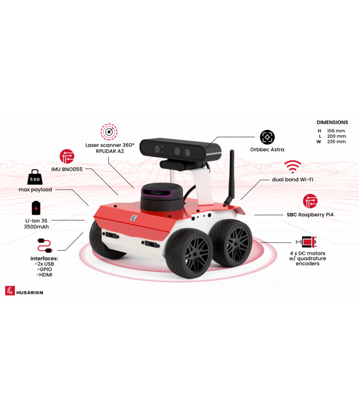 Robot Leobotics - Robot Base Mobile Agv Amr Autonome Open Soucr Rosbot 2r Robotnik Automation 4