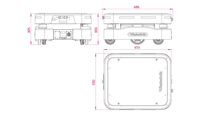 Robot base mobile AGV AMR logistique intérieure RB-THERON Robotnik Automation
