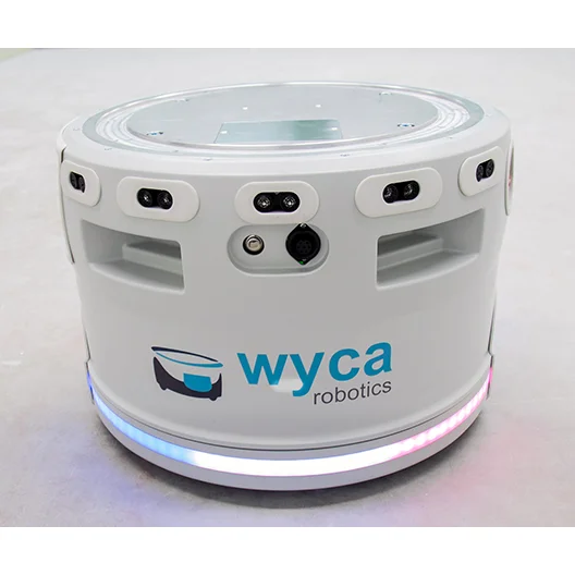 Robot base mobile AGV AMR Wyca Robotics Elodie autonomie sécurité cybersécurisé Top