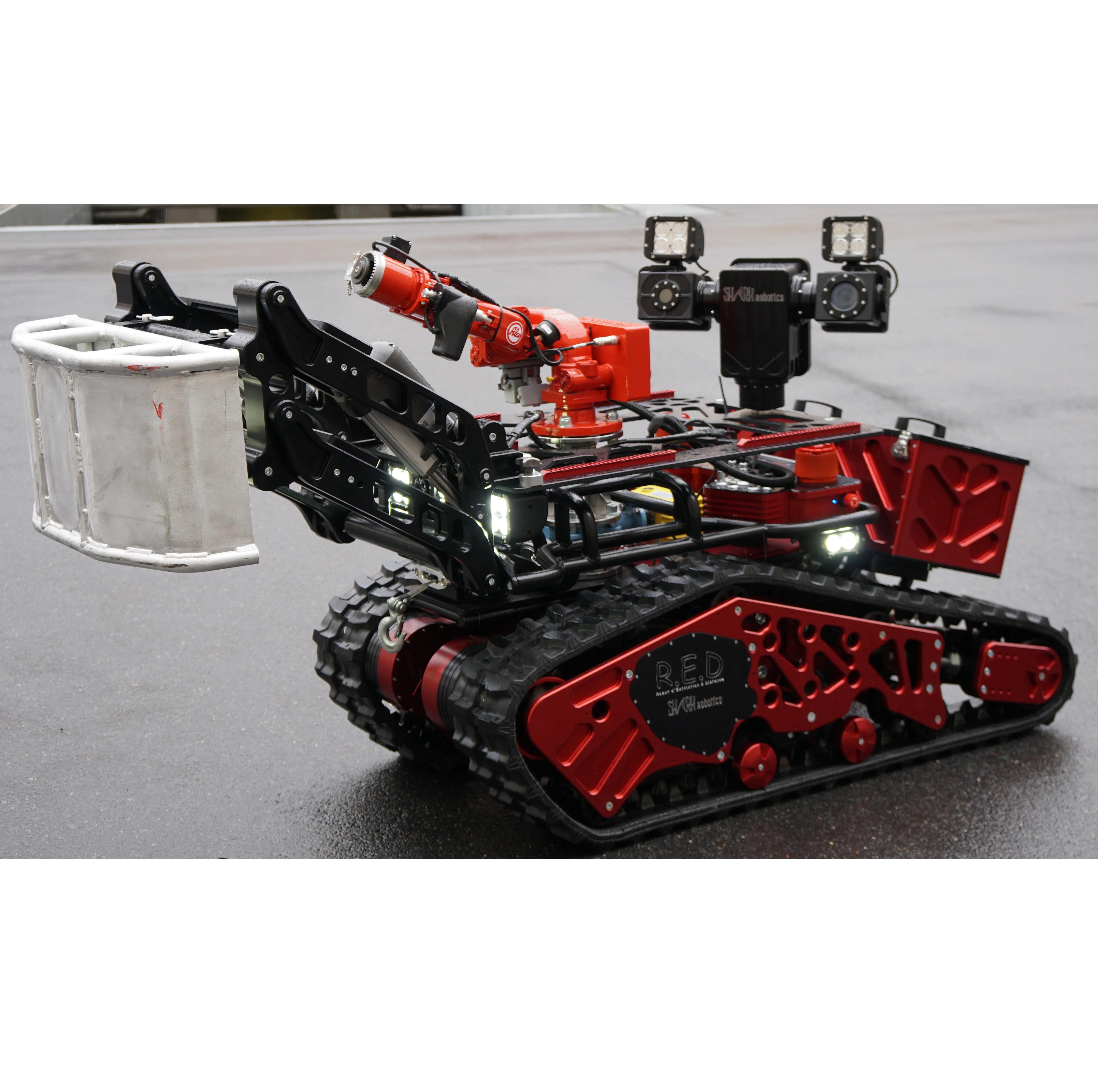 Base mobile Robot Pompier Shark Robotics Colossus polyvalent électrique résistant