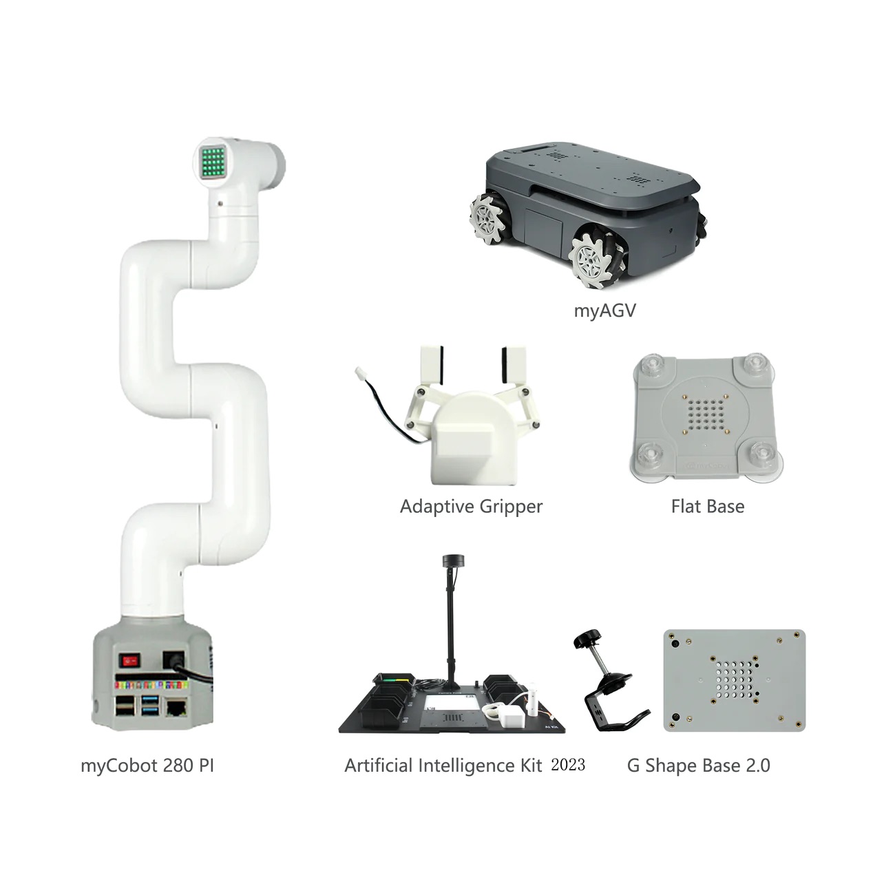 Robot Leobotics - Robot Collaboratif 6 Axes Mycobot 280 Tout En Un 6 Dof Agv Pince Adaptative Kit Intelligence Vision Elephant Robotics 1