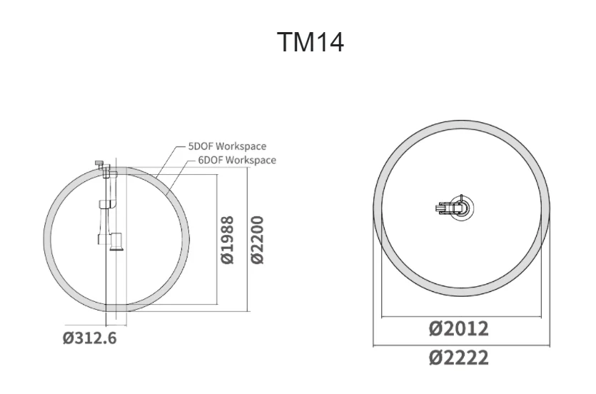 Robot collaboratif cobot 6 axes industriel + base mobile  Techman Robot TM14M - Image 2