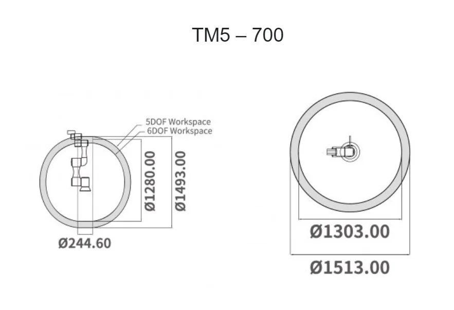 Robot collaboratif cobot 6 axes industriel Techman Robot TM5-700 - Image 2