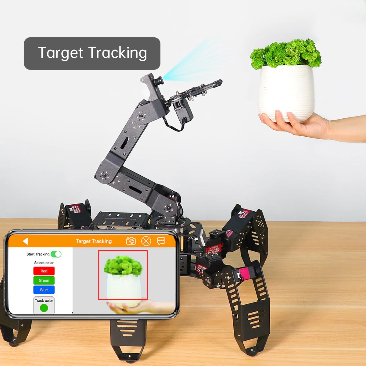Robot Leobotics - Robot Construction Programmation Hexapode Hiwonder Spiderpi Pro Bras Robotique Ai Vision Raspberry Pi 4b 4 Go 2