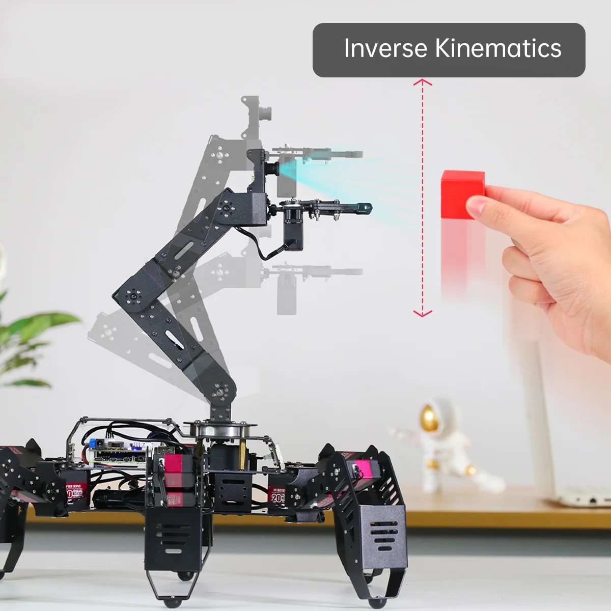 Robot Leobotics - Robot Construction Programmation Hexapode Hiwonder Spiderpi Pro Bras Robotique Ai Vision Raspberry Pi 4b 4 Go 6