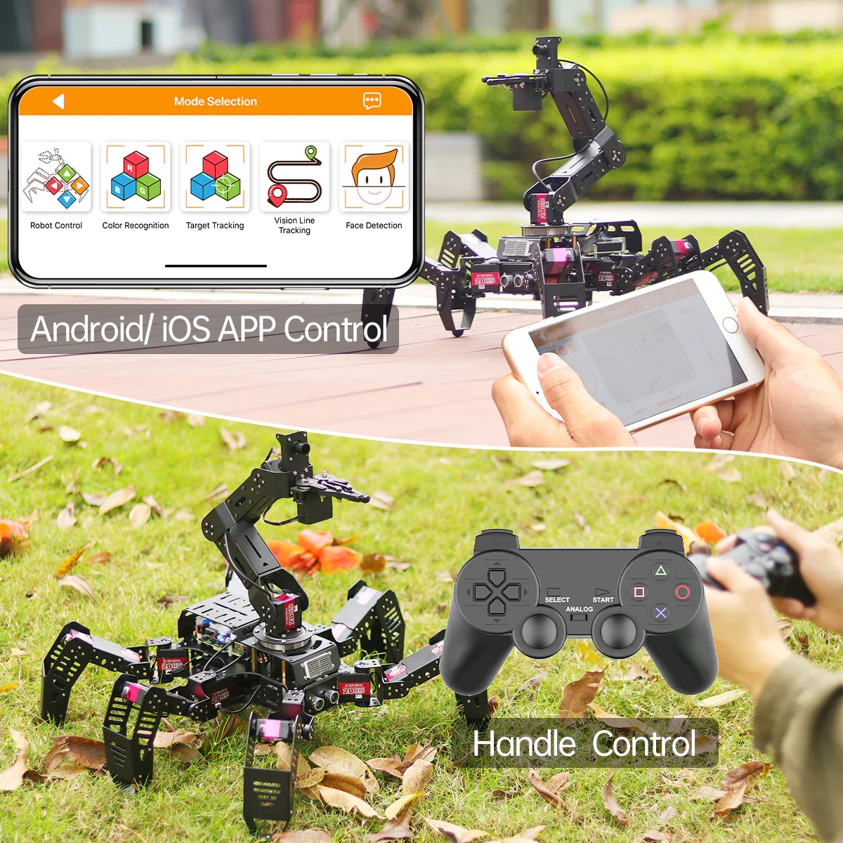 Robot Leobotics - Robot Construction Programmation Hexapode Hiwonder Spiderpi Pro Bras Robotique Ai Vision Raspberry Pi 4b 4 Go 7