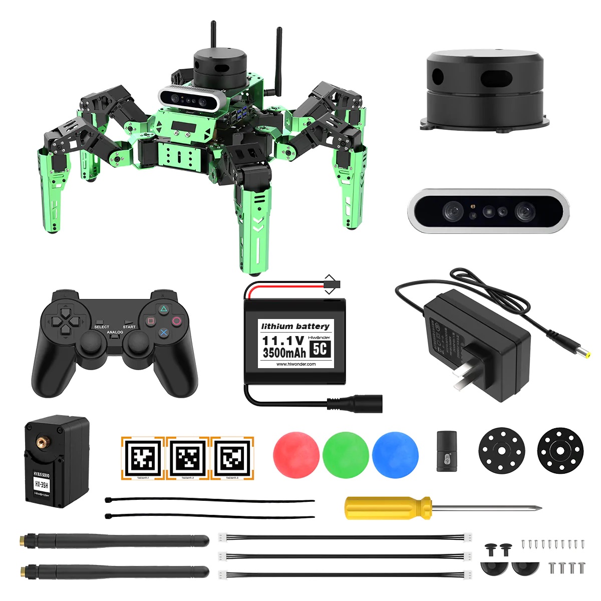 Robot Leobotics - Robot Construction Programmation Kit Hexapode Hiwonder Jethexa Ros Jetson Nano Caméra Profondeur Lidarcartographie Navigation Slam 2