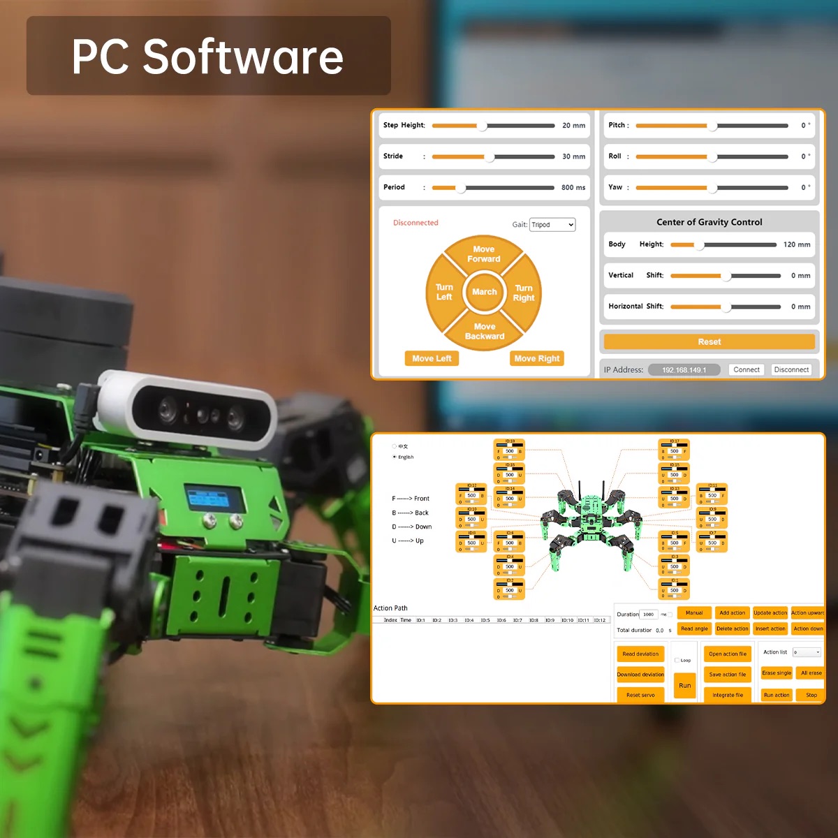 Robot de construction et programmation Kit hexapode Hiwonder JetHexa ROS Jetson Nano avec caméra de profondeur Lidarcartographie et navigation SLAM - Image 7