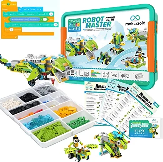 Robot Construction Programmation Master Premium Apprentissage Ludique 200-in-1 Makerzoid