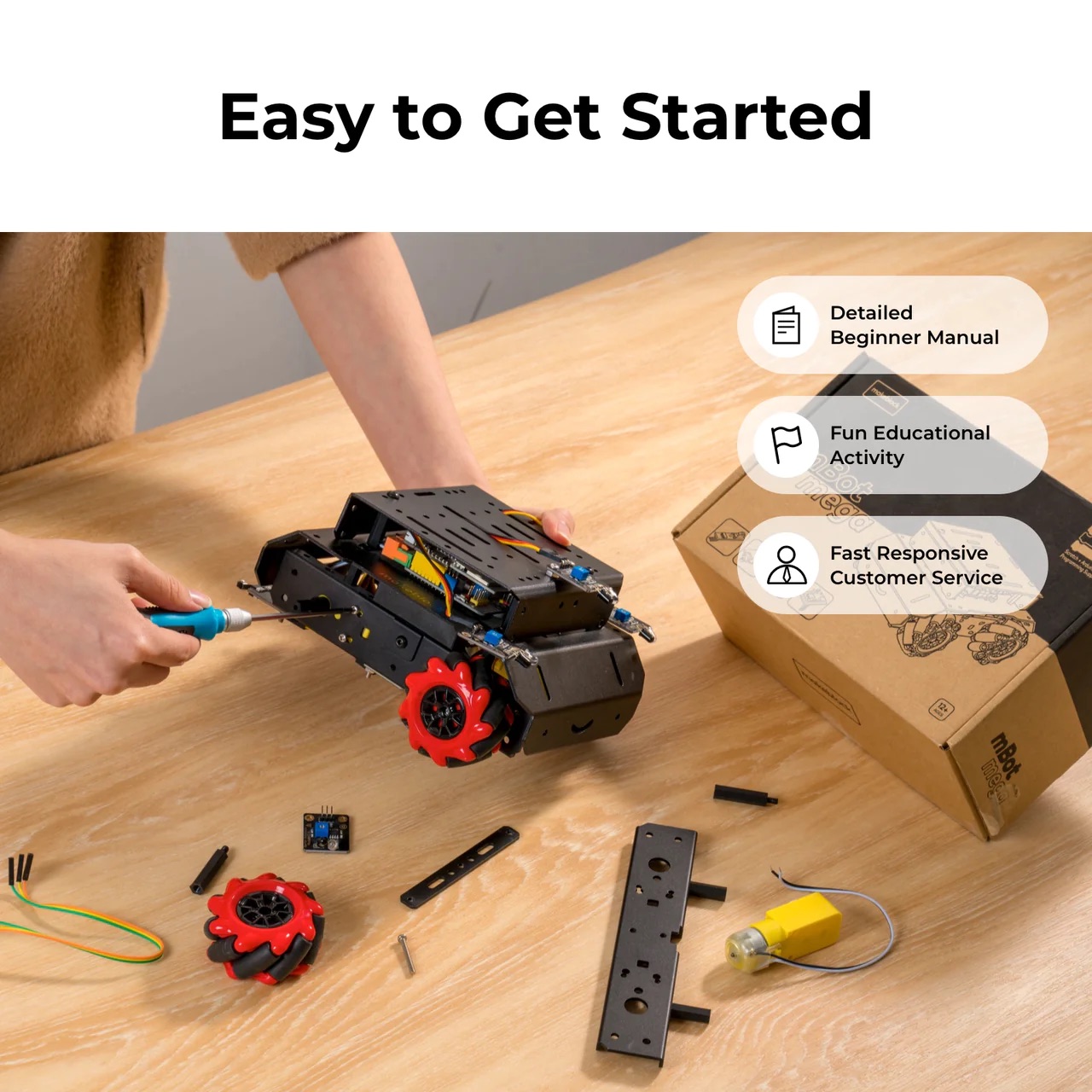 Robot Leobotics - Robot Construction Programmer Mbot Mega Makeblock 5