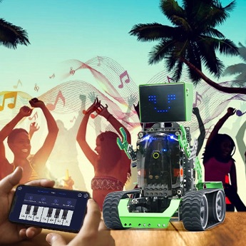 Robot Leobotics - Robot Construire Programmable Qoopers Kit Robotique 6 Robobloq 2