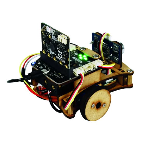 Robot éducatif construction bois Kitro:bot V2 avec carte micro:bit programmation en kit - Image 3