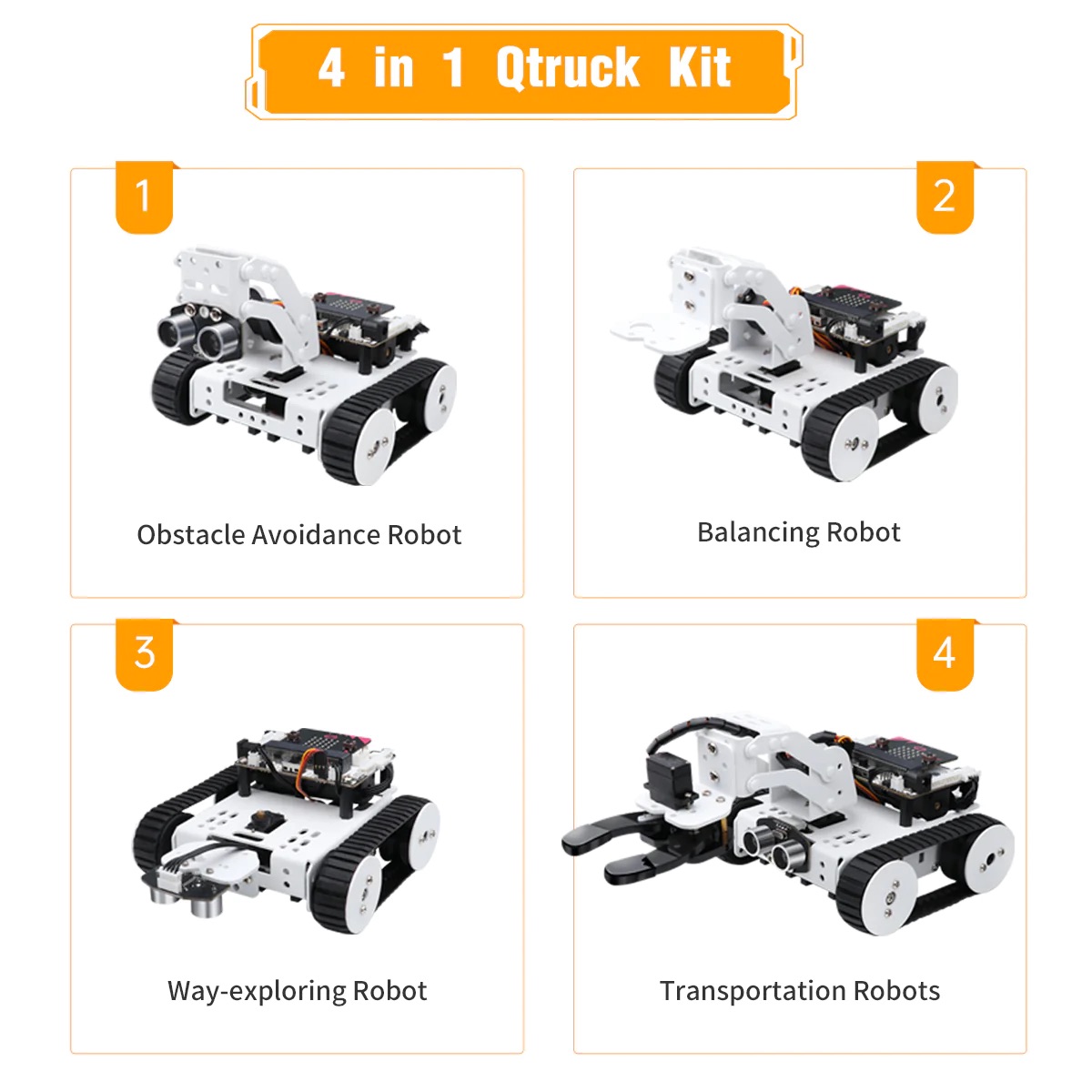 Robot Leobotics - Robot Educatif Construction Programmable Qtruck Hiwonder Microbit 4 1 Modèles 4