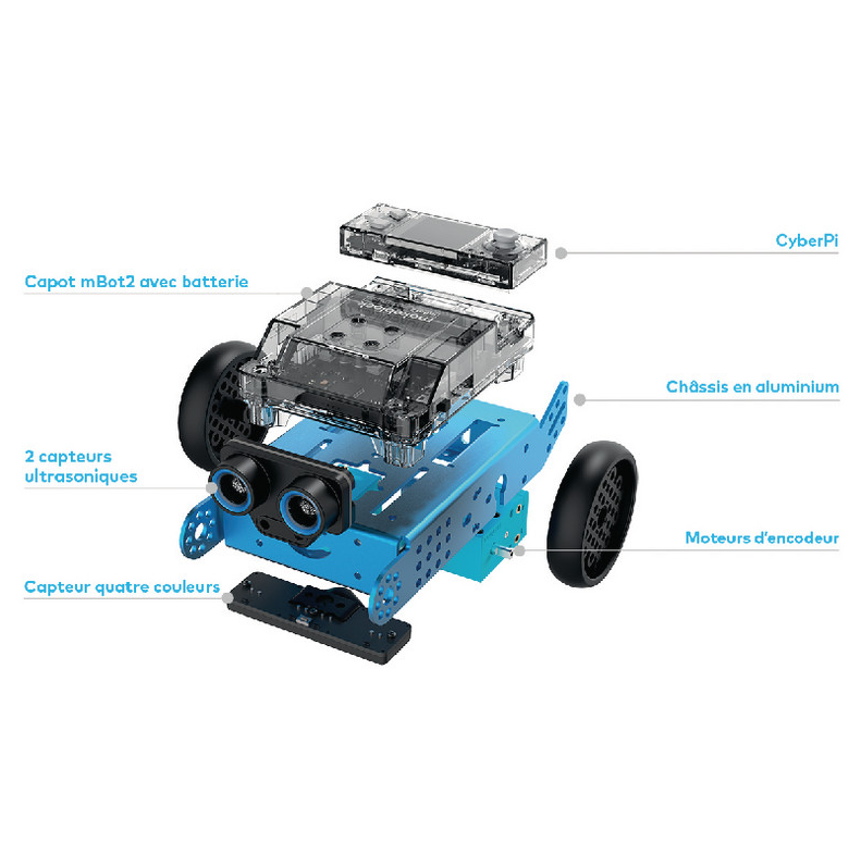 Robot Leobotics - Robot Educatif Construction Programmation Mbot2 Makeblock Cyberpi Mblock 5 Python 2