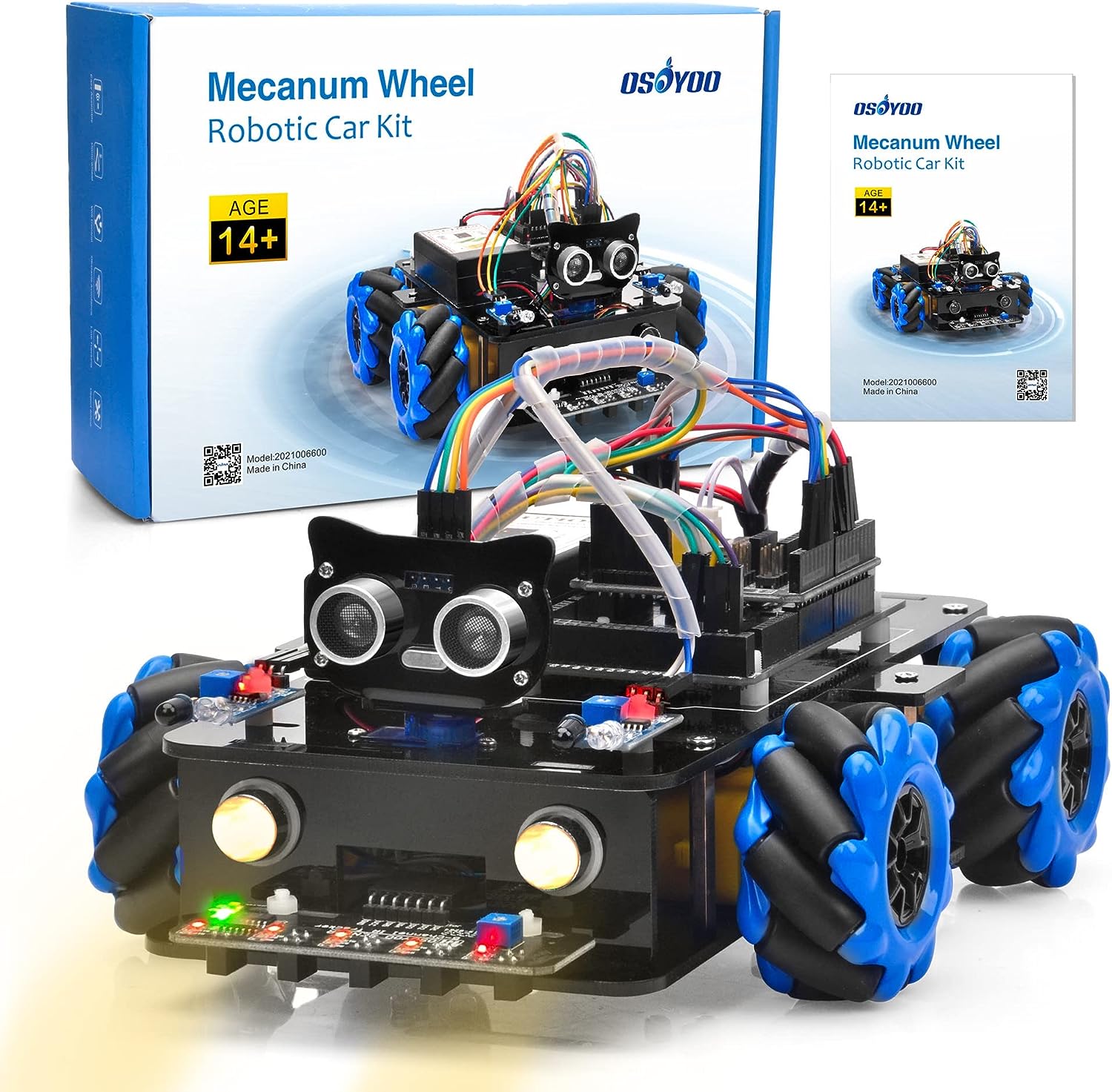 Robot Leobotics - Robot Educatif Construire Voiture Robotique Roues Omnidirectionnelles Osoyoo 1