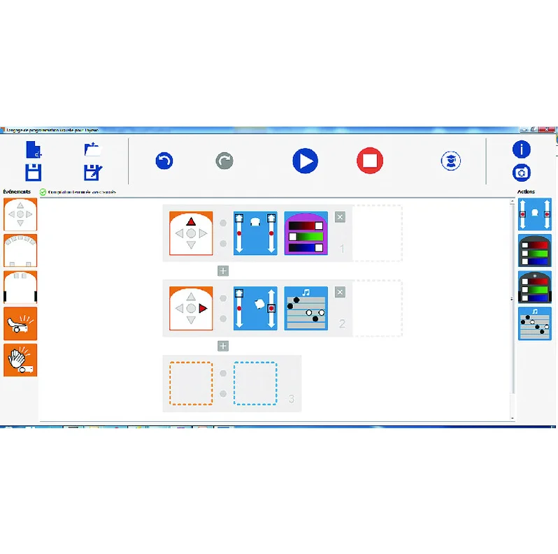 Robot éducatif programmable Thymio II compatible LEGO® (logiciel ASEBA & modes VPL BLOCKLY Code) version USB ou Wireless - Image 2