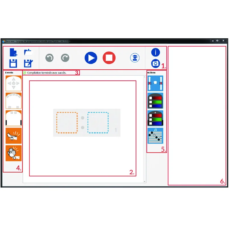 Robot éducatif programmable Thymio II compatible LEGO® (logiciel ASEBA & modes VPL BLOCKLY Code) version USB ou Wireless - Image 5