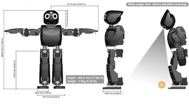 Robot humanoïde mouvement flexible plate-forme open source DARWIN-OP Robotis