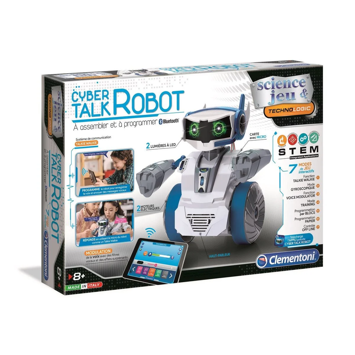 Robot jouet éducatif construction programmation Cyber Robot Talk Clementoni