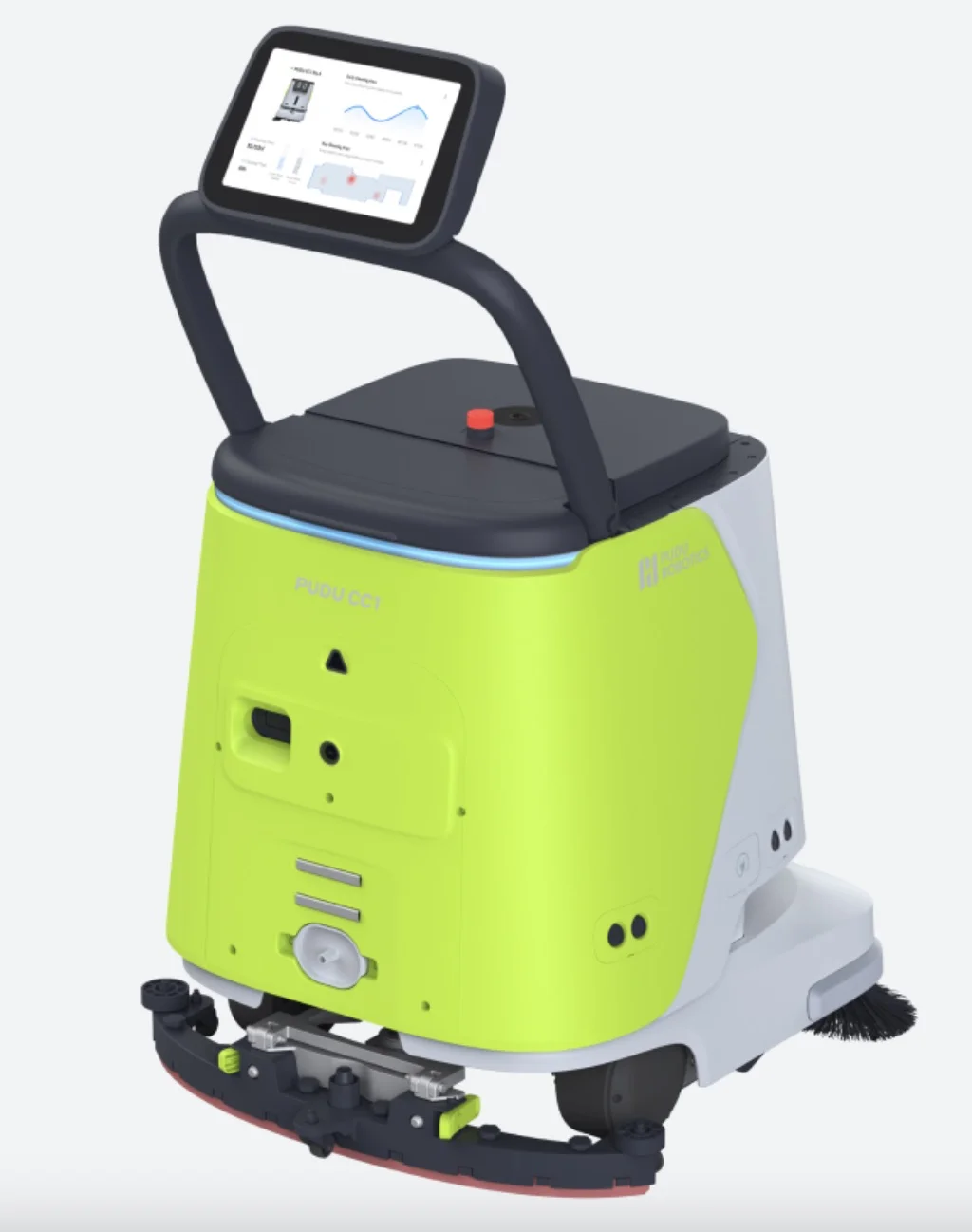 Robot de nettoyage commercial intelligent CC1 Pudu Robotics et accessoires pro, aspire et lave + station 3 en 1 recharge vide et remplit en eau - Image 4