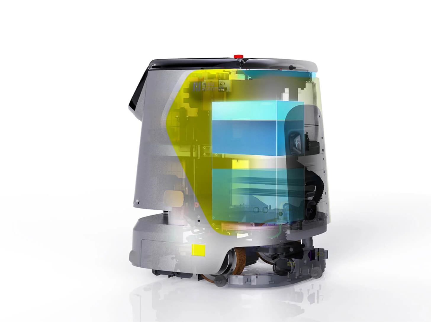 Robot de nettoyage commercial intelligent CC1 Pudu Robotics et accessoires pro, aspire et lave + station 3 en 1 recharge vide et remplit en eau - Image 3