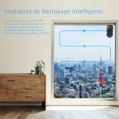 Robot Nettoyeur Laveur de Vitres Navigation Intelligente W2 Tosima